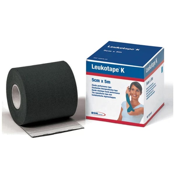 Leukotape K Black Kinesiological Tape 5CM X5M