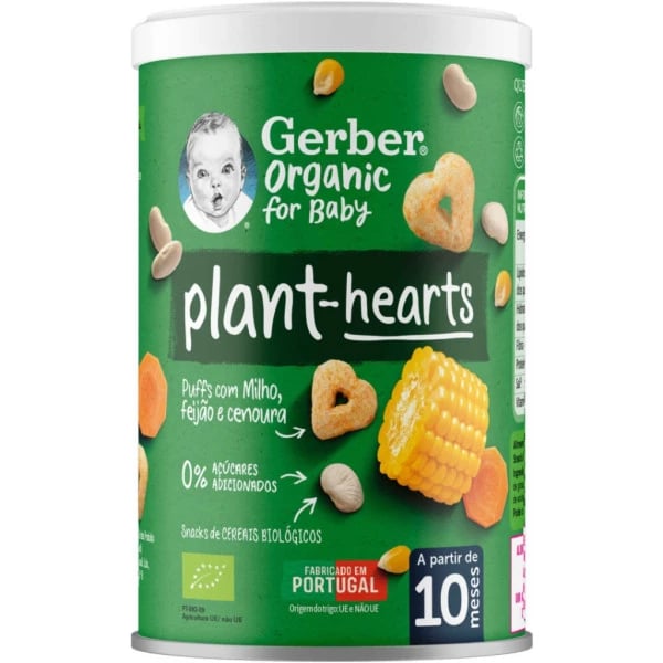 Gerber Organic Plant-Hearts Corn/Beans/Carrots 35G 10M+