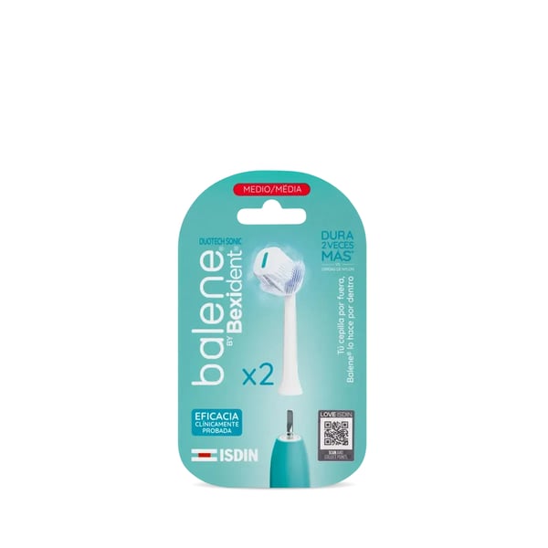 Balene by Bexident Duotech Sonic Electric Toothbrush Refills - Medium X2