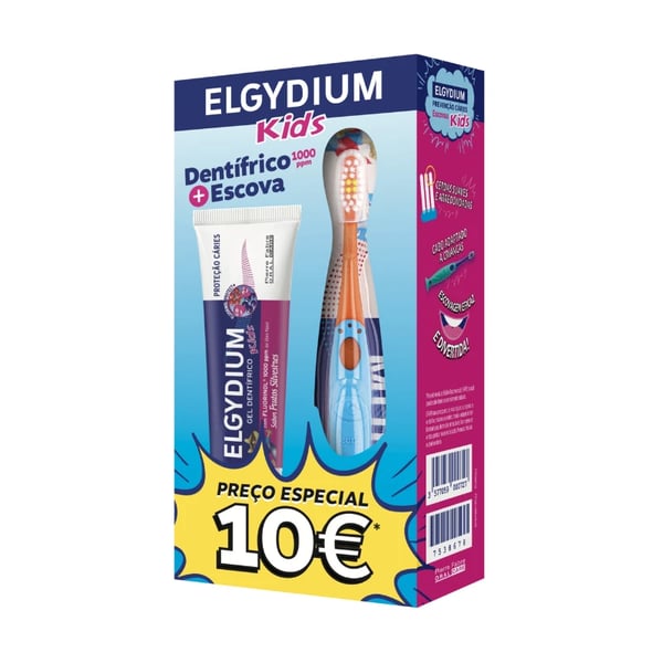 Elgydium Kids Toothpaste Kit with Wild Fruits and Toothbrush - Special Price €10