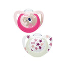 Nuk Star Day & Night Silicone Pacifier T2 6-18M Girl