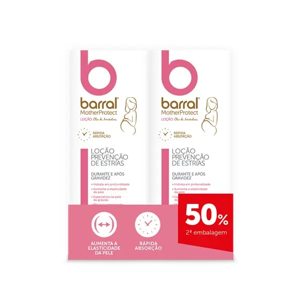 Barral MotherProtect Almond Oil Lotion 2X 200ml Pack -50% 2nd Unit