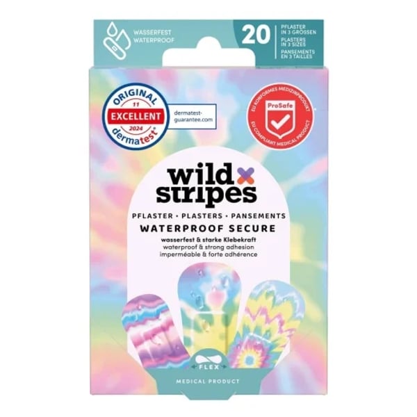 Wild Stripes Waterproof Rainbow X20 Dressings