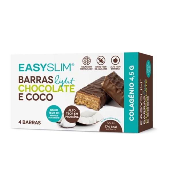 EasySlim Light Chocolate and Coconut Bars 44G