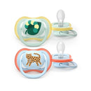 Philips Avent Eco Ultra Air Worm and Leopard Pacifier 0-6M x2