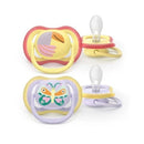 Philips Avent Eco Ultra Air Pacifier, Toucan and Butterfly, 0-6 Months x2