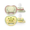 Philips Avent Eco Ultra Air Nature & Leaves Pacifier 18M+ x2