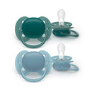 Philips Avent Eco Ultra Soft Pacifier Green/Blue 18M+ x2