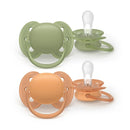 Philips Avent Eco Ultra Soft Pacifier Green/Orange 18M+ x2