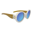Chicco White Sunglasses with Mirrored Lenses 0M+