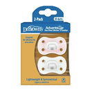 Dr. Browns Advantage Pacifier Pink/Green 0-6M X2