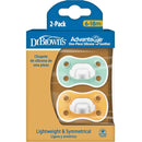 Dr. Brown's Advantage Pacifier Green/Yellow 6-18 Months x2