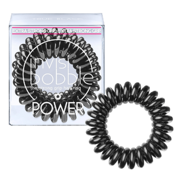 Invisibobble Black Power Hair Elastic x3