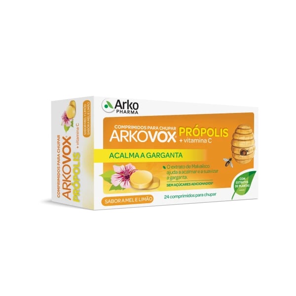 Arkovox Propolis+Vitamin C Honey/Lemon Flavor x24