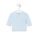 Tous Baby Plain Blue Crossed Sweater T1-3M