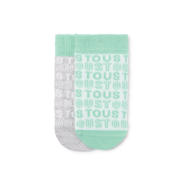 Tous Baby 2 Pairs of Socks Ssocks Mist T0-6M