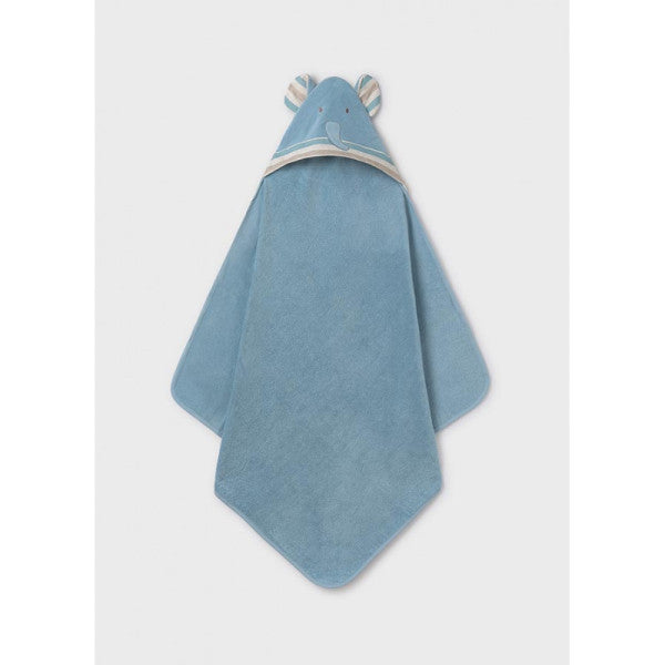 Mayoral Baby Towel Animal Face Polar Blue