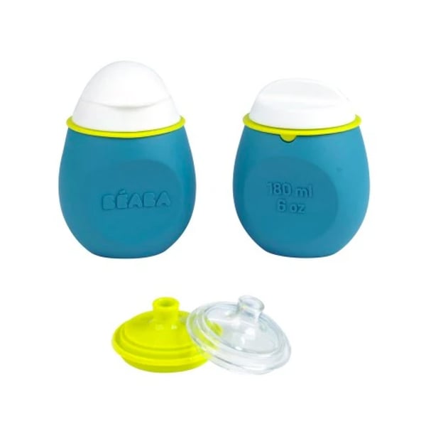 Béaba Set of 2 Babysqueez Cups in Blue