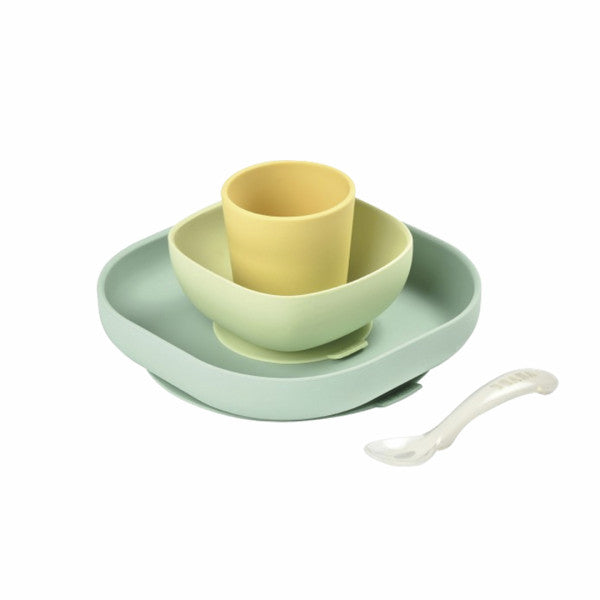 Béaba Silicone Meal Set 4 Pieces Yellow