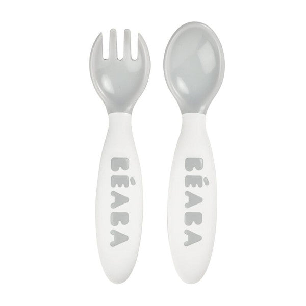 Béaba Set of 2 Cutlery 2nd Age Gray
