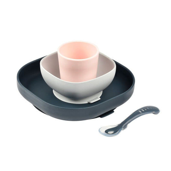 Béaba Silicone Meal Set 4 Pieces Night Blue