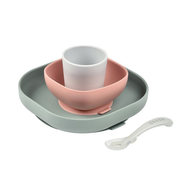 Béaba Silicone Meal Set 4 Pieces Eucalyptus