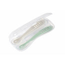 Béaba Set of 2 Soft Silicone Spoons + Gray/Green Case