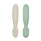 Béaba Green/Grey Silicone Learning Spoons