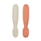 Béaba Silicone Learning Spoons Terracotta/Grey