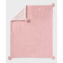 Mayoral Baby Pink Pom Pom Blanket