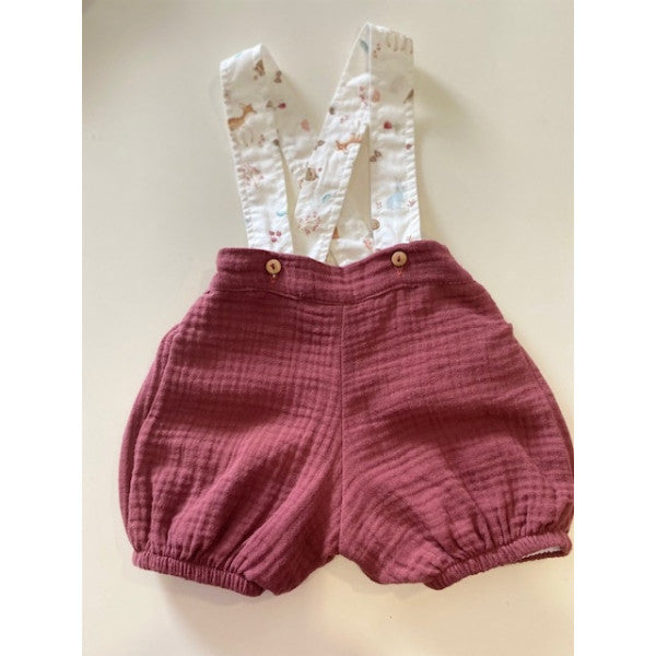 Mighty Love Shorts with Suspenders Bordeaux 1M