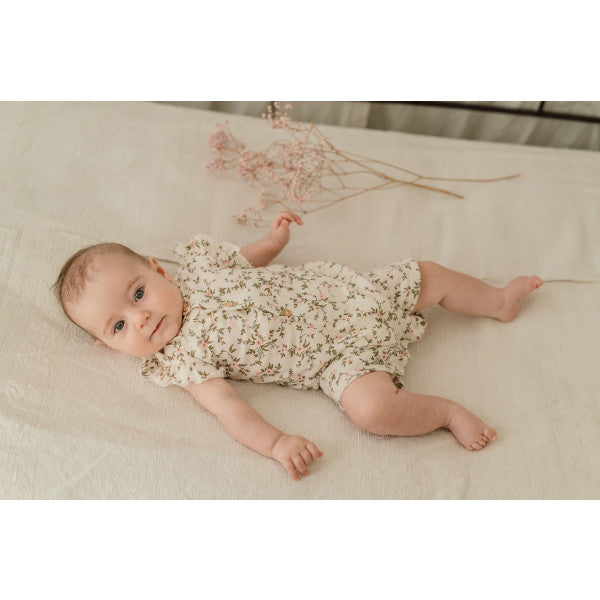 Mighty Love 100% Cotton Jumpsuit Flowers T1M