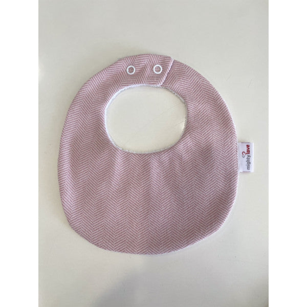 Mighty Love 100% Cotton Pink Bib