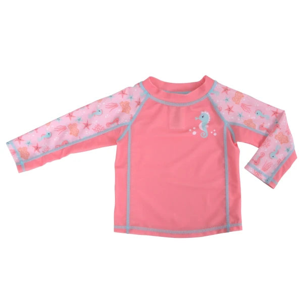 Tallytate Swimming Top with Zoocchini Seahorse Sleeves T6-12M