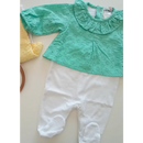 Mighty Love Babygrow Tunic 100% Cotton Pearl/Green 3M