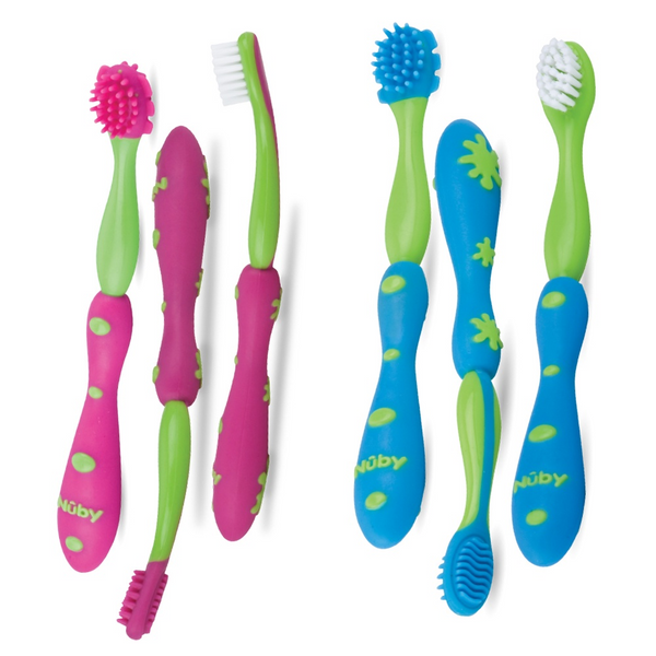 Nuby set toothbrushes 3m+/6m+/12m+