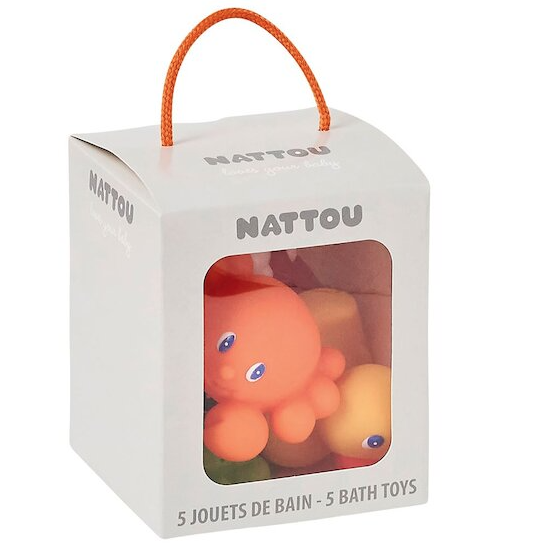 Nattou set 5 bath toys