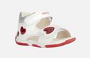 Geox B350YD Sandals Hearts B S.Tapuz GD White/Red