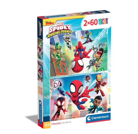 Clementi 21625 Puzzle 2x60 Spiderman and Friends
