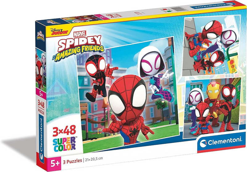 Clementi 25294 Puzzle 3x48 Square Spiderman and Friends