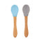 Minikioi spoons bamboo ịnweta Blue/Powder Gray