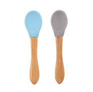 Minikioi spoons bamboo mineral Blue/Powder Gray