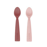 Minikoii spoons in pink silicone/bordeaux