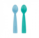 MiniKoii 蓝色/绿色硅胶勺子