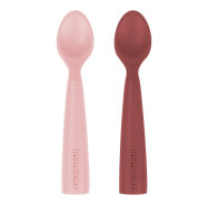 Minikoii Pinky Pink/Powder Gray silicone spoons