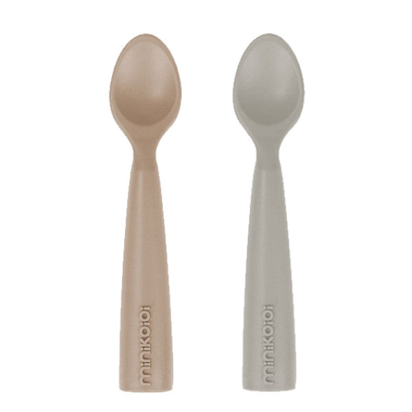 Minikoioi Silicone Spoons Bubble Beige/Powder Gray