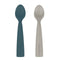 Minikoioi Deep Blue/Powder Grey Silicone Spoons