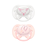 Philips advent pacifier ulta soft decorated girl 0-6m x2