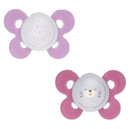 Chicco silicone pacifier ፊዚዮ ምቾት የምሽት ልጃገረድ 16-36ሜ