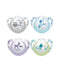 Nuk silicon pacifiers athrylith lliw t2 6-18m x2